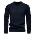 V-Neck Jumper - Men's Classic Casual Long Sleeve Knitted Sweater 