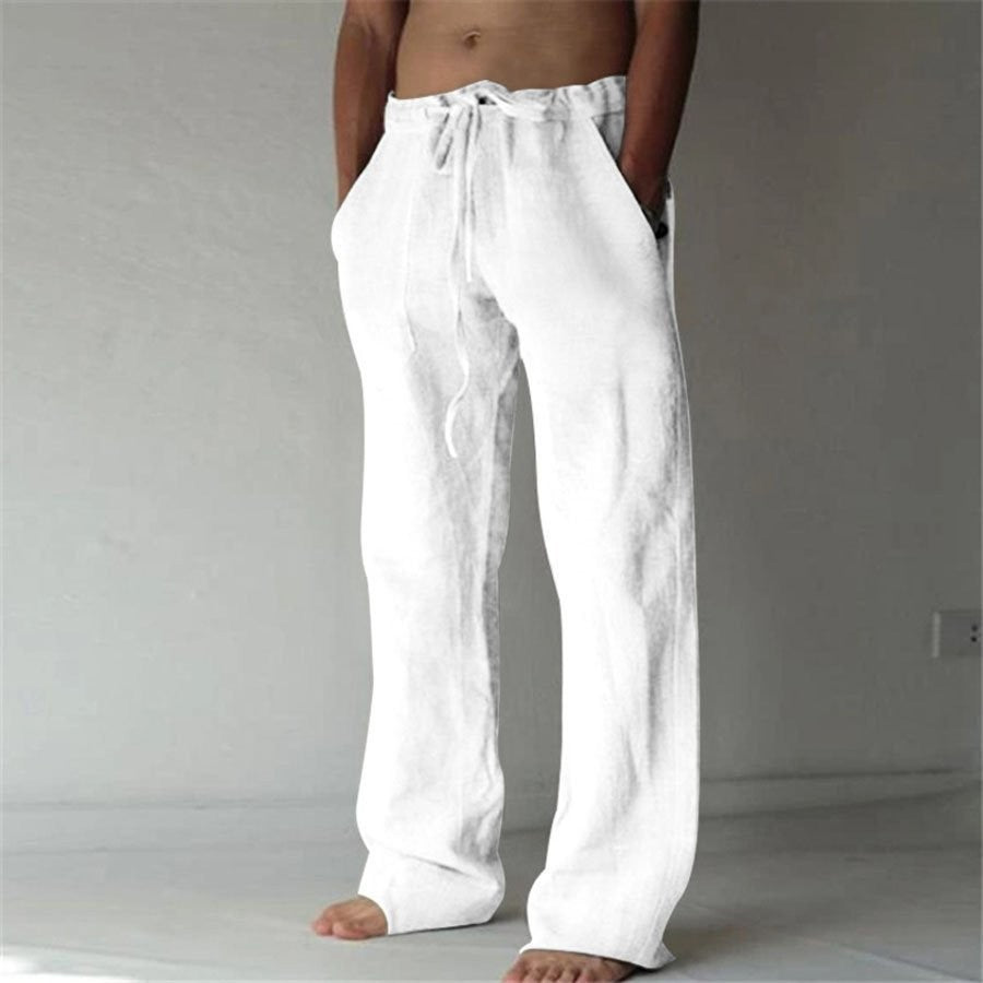 Linen Trousers | Loose Fit | Drawstring | Summer Pants | Men's Linen Pants