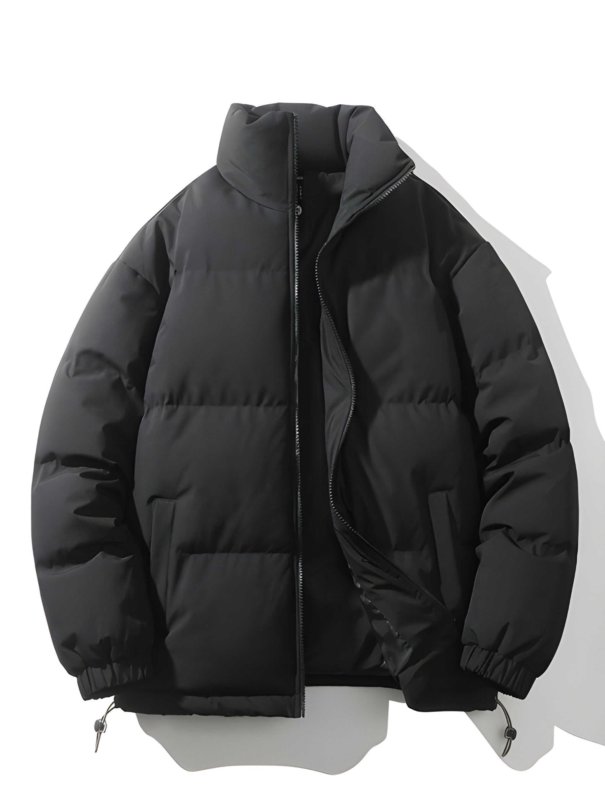 Puffer Jacket - Men's Warm Padded Oversized Jacket for Winter