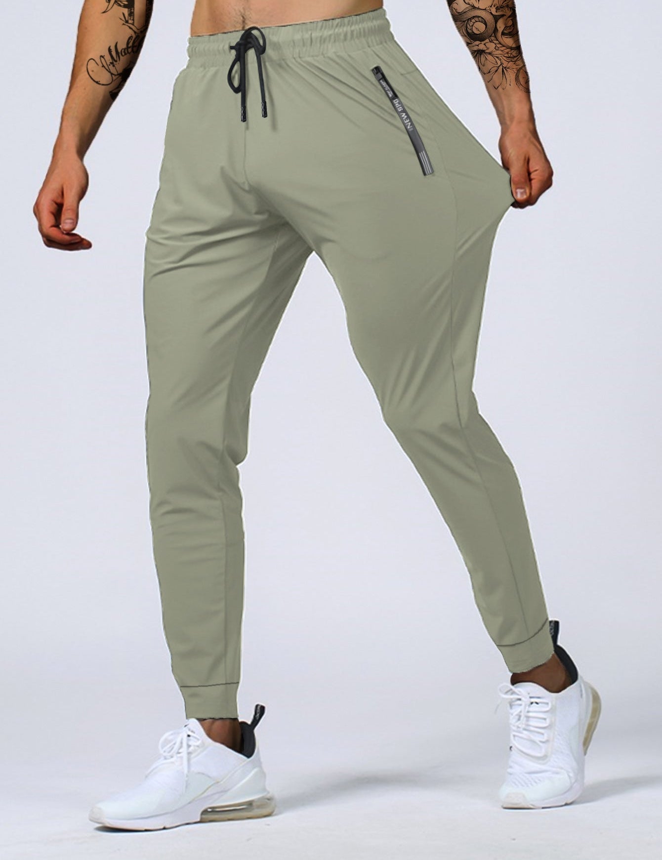 Track Pants - Drawstring - Skinny - Joggers - Gym Pants Men