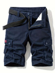 Cargo Shorts - Men's Casual Long Loose Fit Short with  Belt