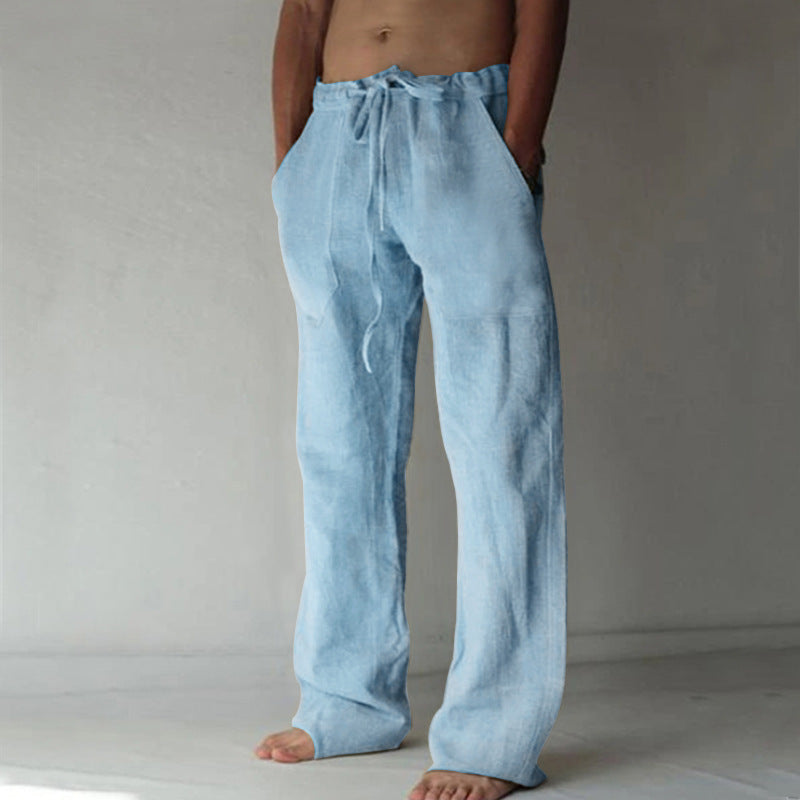 Linen Trousers | Loose Fit | Drawstring | Summer Pants | Men's Linen Pants
