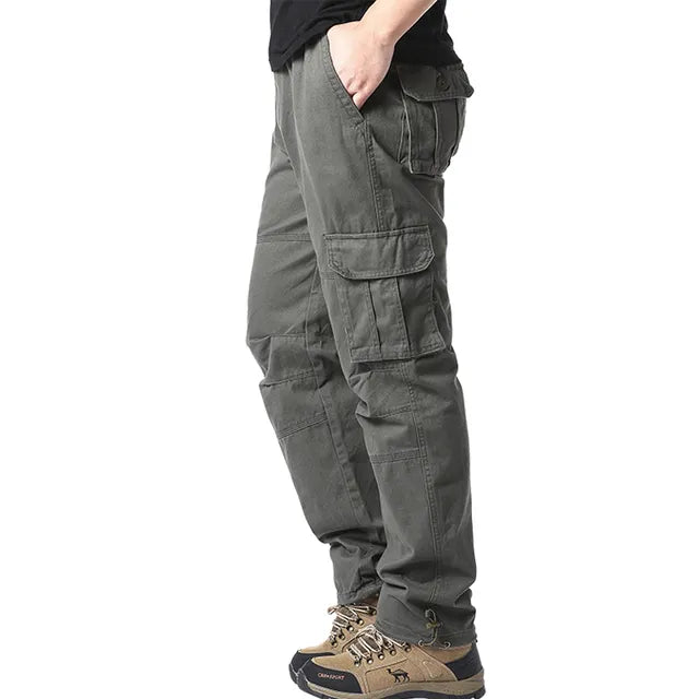 Cargo Trousers - Straight Leg - Pockets - Cargo Pants - Men's Trousers