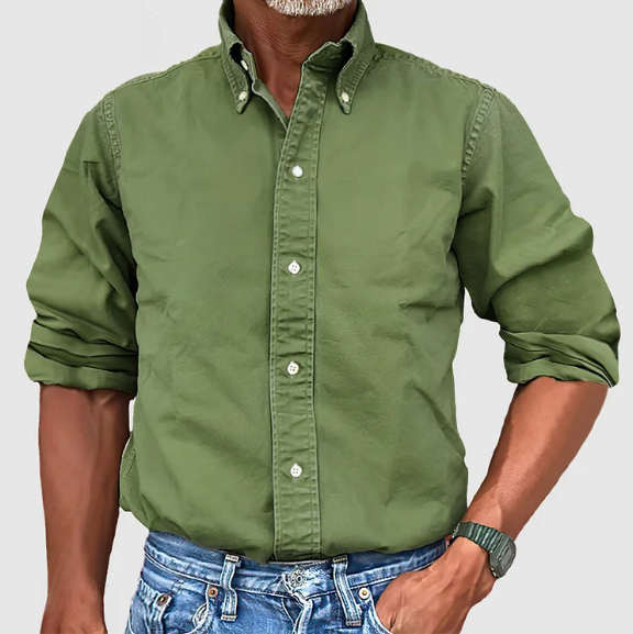 Button-Up Shirt - Casual - Long Sleeve - Denim Shirt - Men's Shirts
