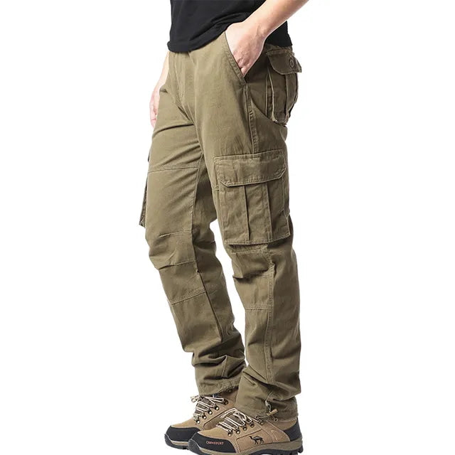 Cargo Trousers - Straight Leg - Pockets - Cargo Pants - Men's Trousers