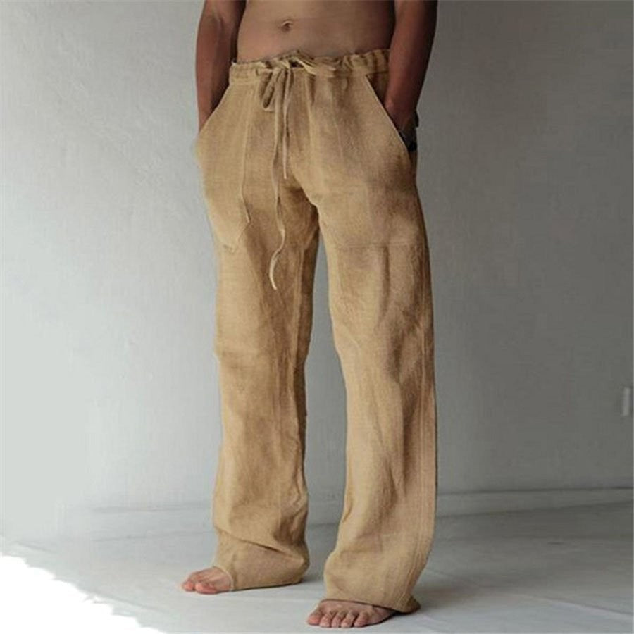 Linen Trousers | Loose Fit | Drawstring | Summer Pants | Men's Linen Pants