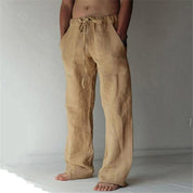 Linen Trousers | Loose Fit | Drawstring | Summer Pants | Men's Linen Pants