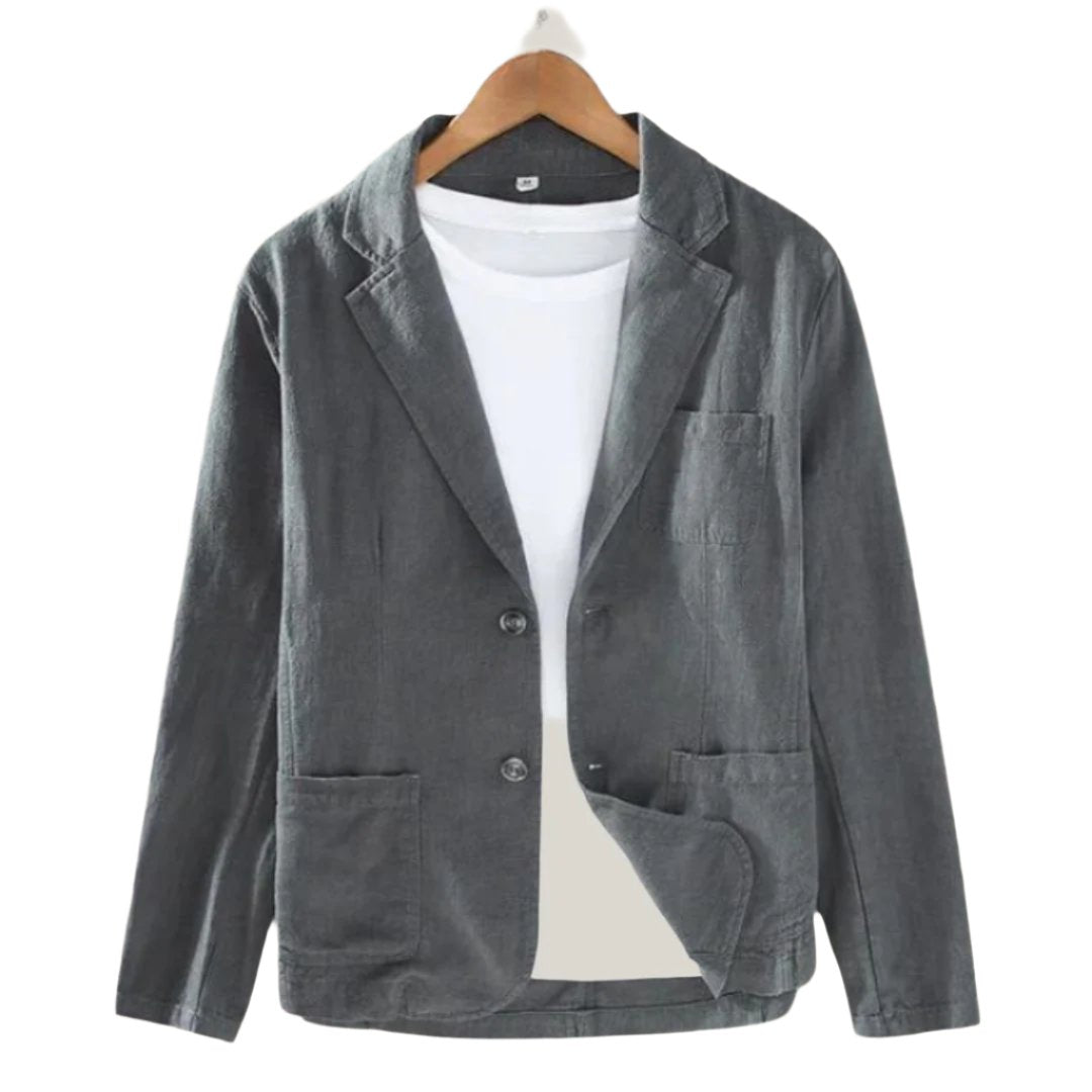 Linen Blazer - Men's Casual Single Breasted Summer Blazer Jacket