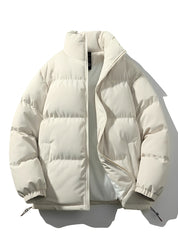 Puffer Jacket - Men's Warm Padded Oversized Jacket for Winter
