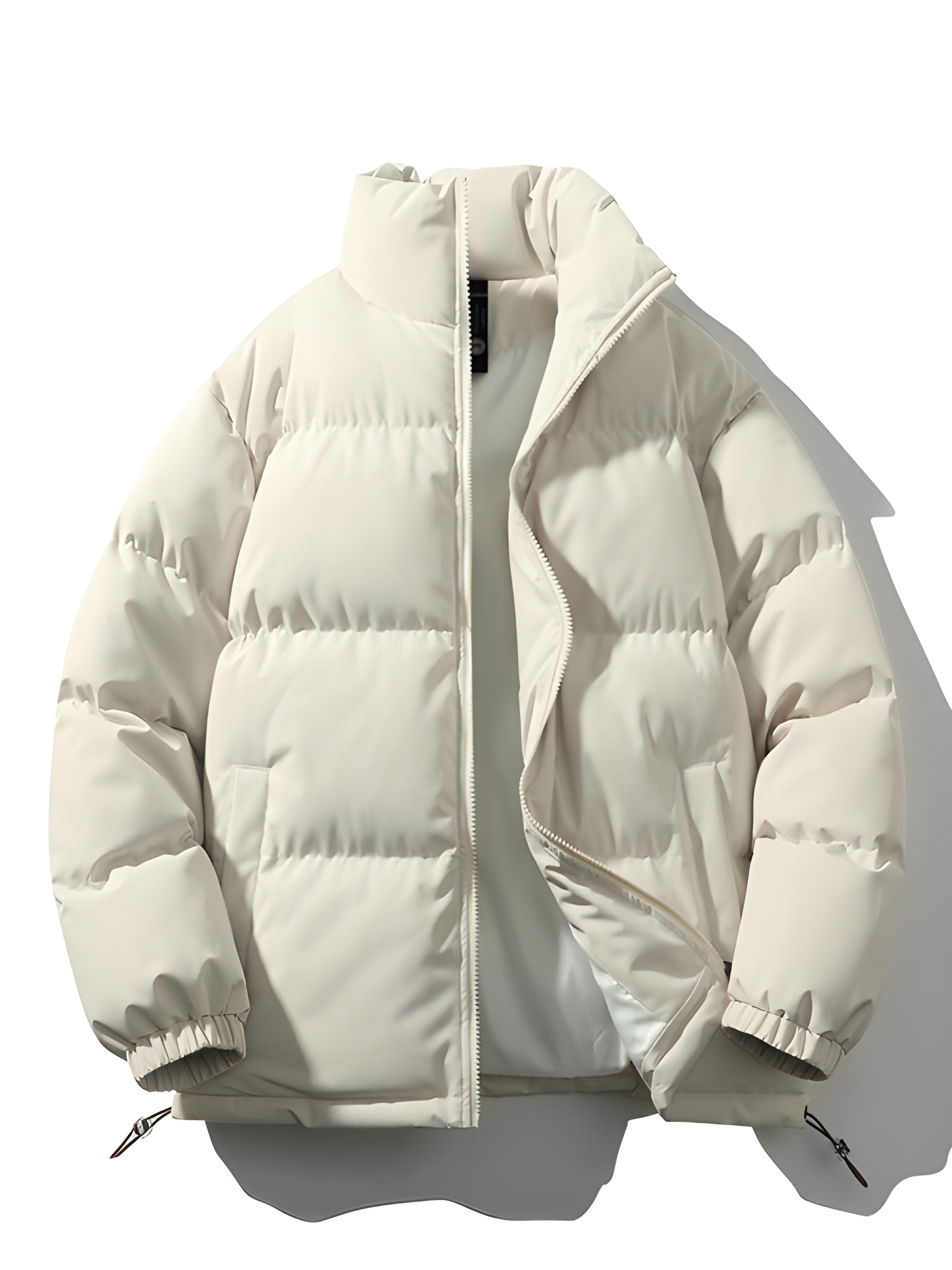 Puffer Jacket - Men's Warm Padded Oversized Jacket for Winter
