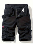 Cargo Shorts - Men's Casual Long Loose Fit Short with  Belt
