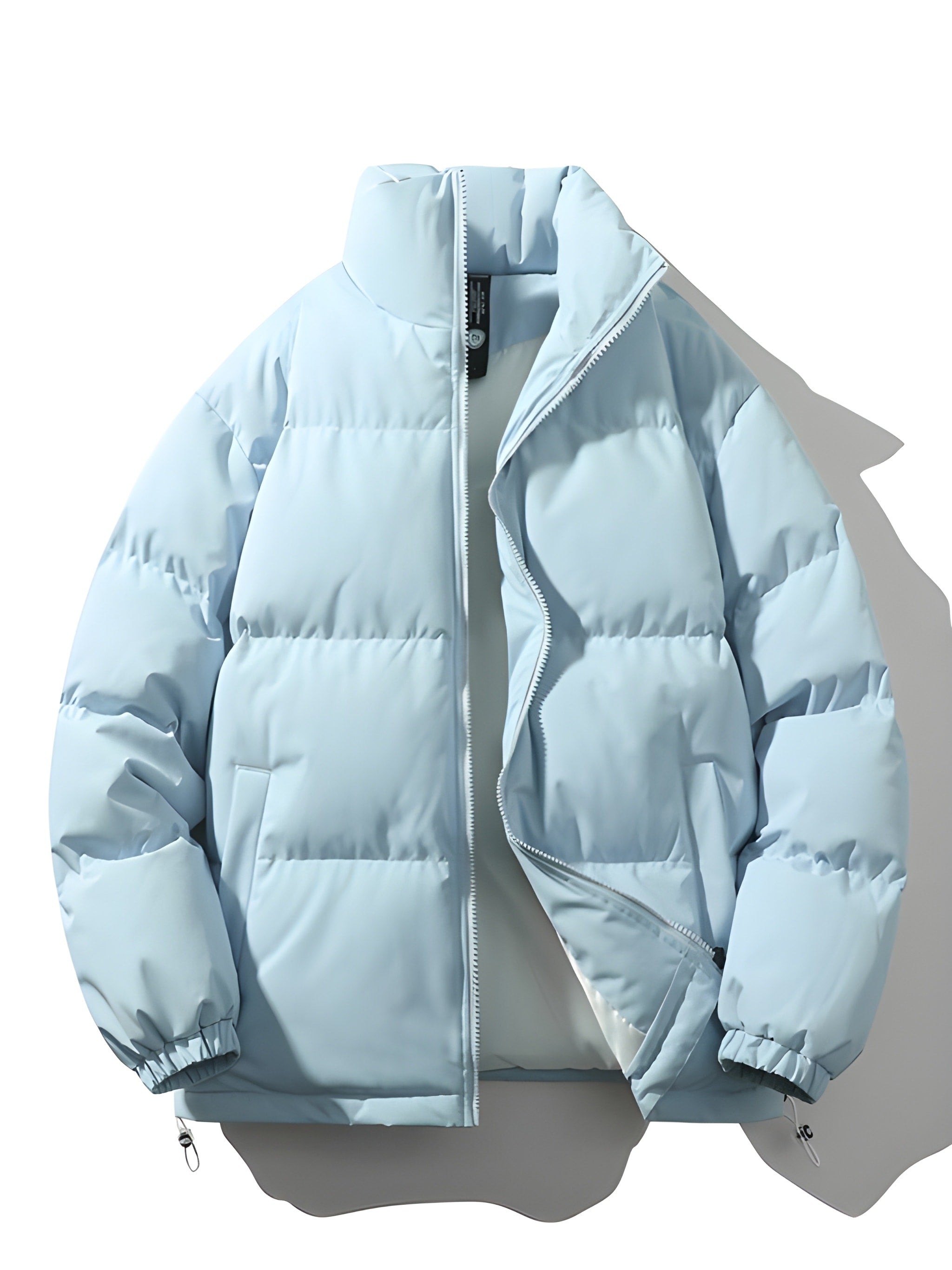 Puffer Jacket - Men's Warm Padded Oversized Jacket for Winter