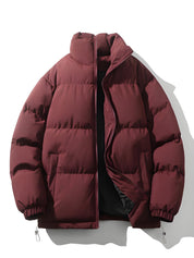 Puffer Jacket - Men's Warm Padded Oversized Jacket for Winter