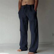 Linen Trousers | Loose Fit | Drawstring | Summer Pants | Men's Linen Pants