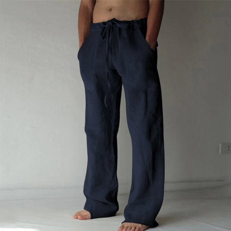 Linen Trousers | Loose Fit | Drawstring | Summer Pants | Men's Linen Pants