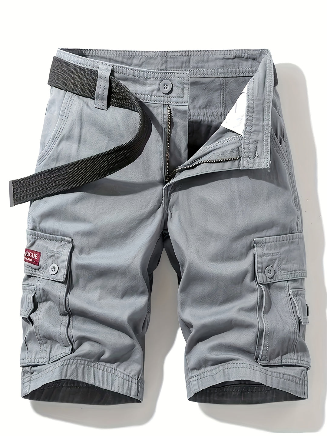 Cargo Shorts - Men's Casual Long Loose Fit Short with  Belt