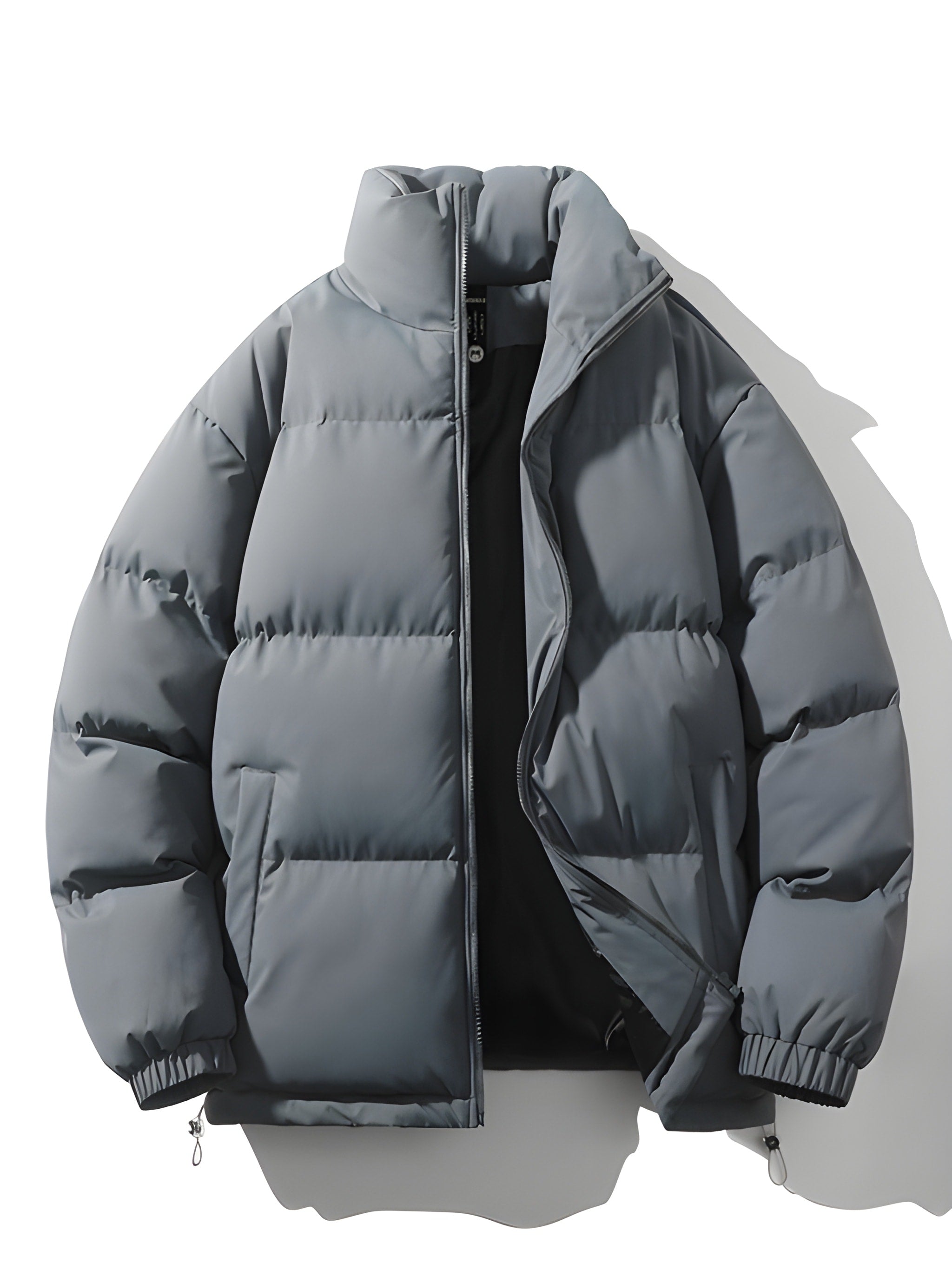 Puffer Jacket - Men's Warm Padded Oversized Jacket for Winter