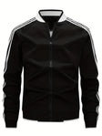 Tracksuit Jacket - Men's Zip-Up Striped Sport Jacket