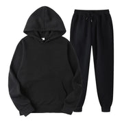 Hoodie Jogger Set - Drawstring - Two-Piece - Sweatsuit - Men's Clothing