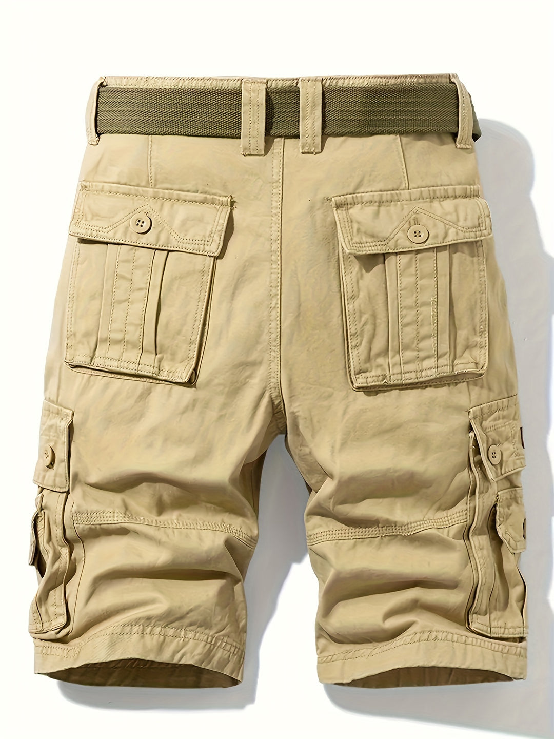Cargo Shorts - Men's Casual Long Loose Fit Short with  Belt