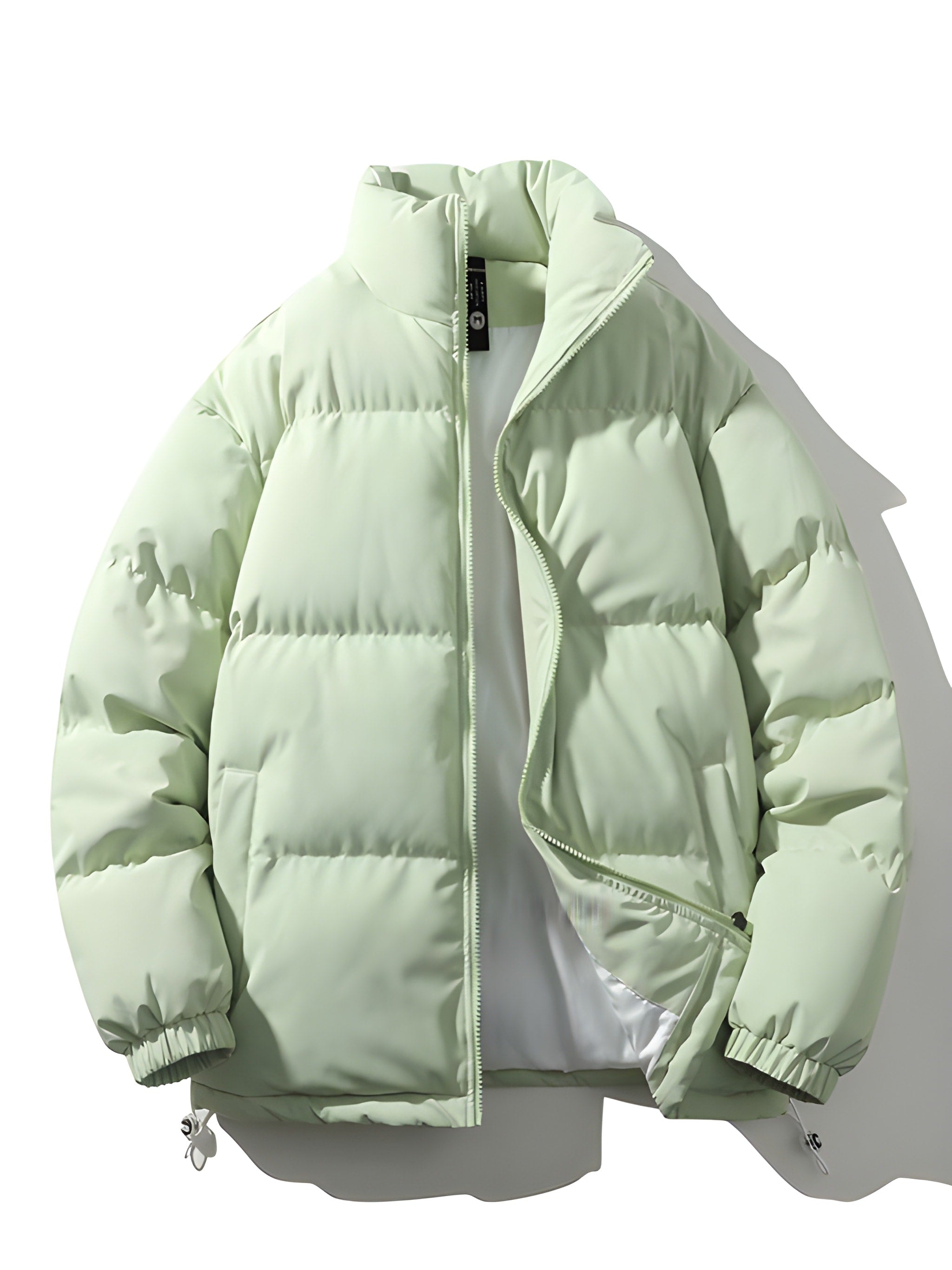 Puffer Jacket - Men's Warm Padded Oversized Jacket for Winter