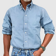 Button-Up Shirt - Casual - Long Sleeve - Denim Shirt - Men's Shirts