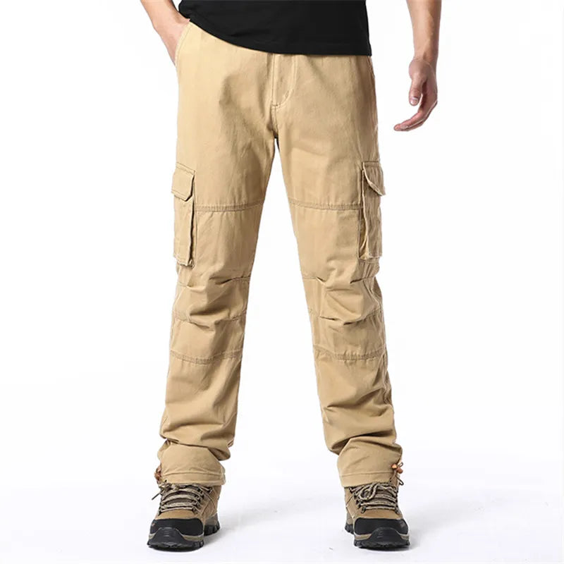 Cargo Trousers - Straight Leg - Pockets - Cargo Pants - Men's Trousers