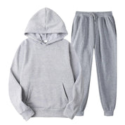 Hoodie Jogger Set - Drawstring - Two-Piece - Sweatsuit - Men's Clothing