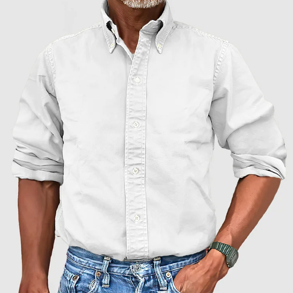 Button-Up Shirt - Casual - Long Sleeve - Denim Shirt - Men's Shirts