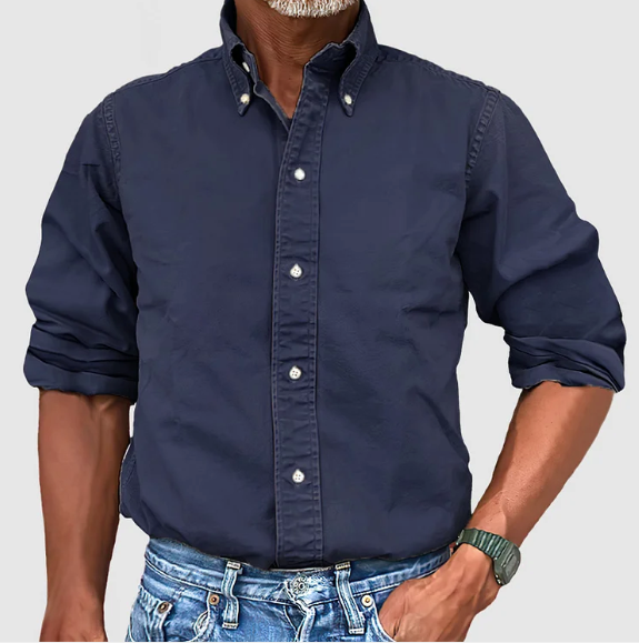 Button-Up Shirt - Casual - Long Sleeve - Denim Shirt - Men's Shirts