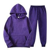 Hoodie Jogger Set - Drawstring - Two-Piece - Sweatsuit - Men's Clothing