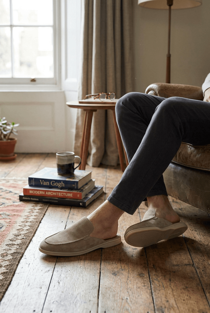 Mens Mules | Open Back | Lightweight Slip On