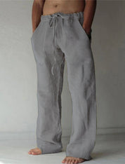 Linen Trousers - Loose Fit - Drawstring - Summer Pants - Men's Linen Pants