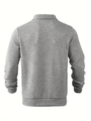 Quarter Zip Sweatshirt | Collared | Regular zip | Mens Half Zip Pullover | Men's Clothing