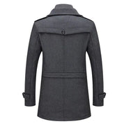 Men's Jacket - Zip-Up - Single Breasted - Woolen Coat - Winter Jacket