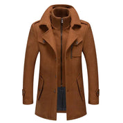 Men's Jacket - Zip-Up - Single Breasted - Woolen Coat - Winter Jacket