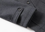 Men's Jacket - Zip-Up - Single Breasted - Woolen Coat - Winter Jacket