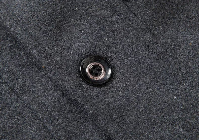 Men's Jacket - Zip-Up - Single Breasted - Woolen Coat - Winter Jacket