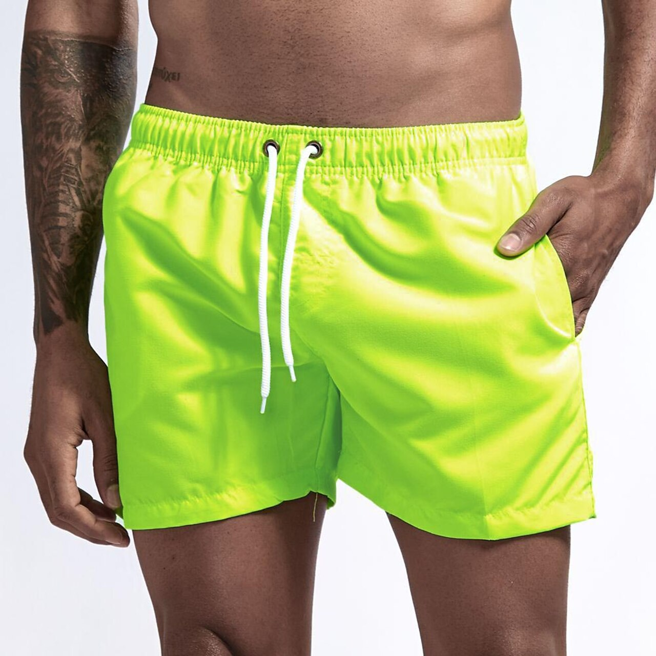 Swim Shorts - Men's Elastic Waist Quick Dry Beach Swim Trunks