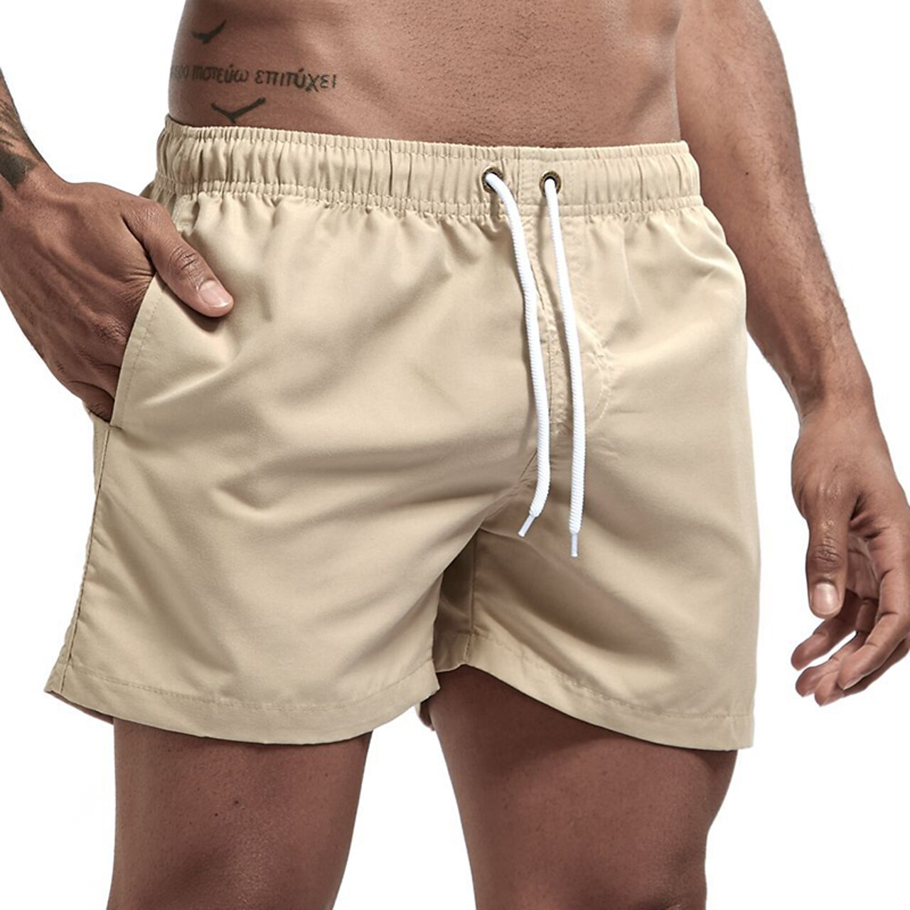 Swim Shorts - Men's Elastic Waist Quick Dry Beach Swim Trunks