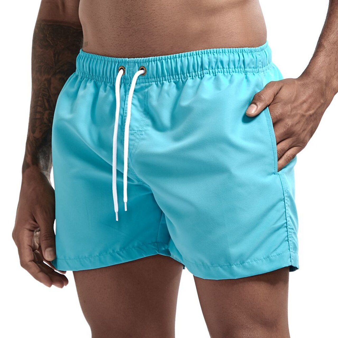 Swim Shorts - Men's Elastic Waist Quick Dry Beach Swim Trunks