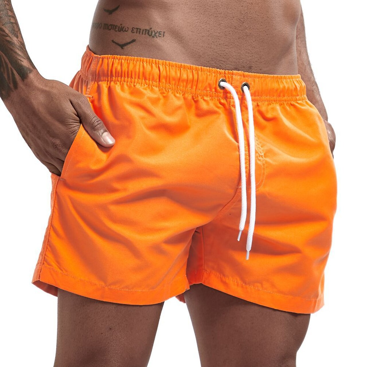 Swim Shorts - Men's Elastic Waist Quick Dry Beach Swim Trunks