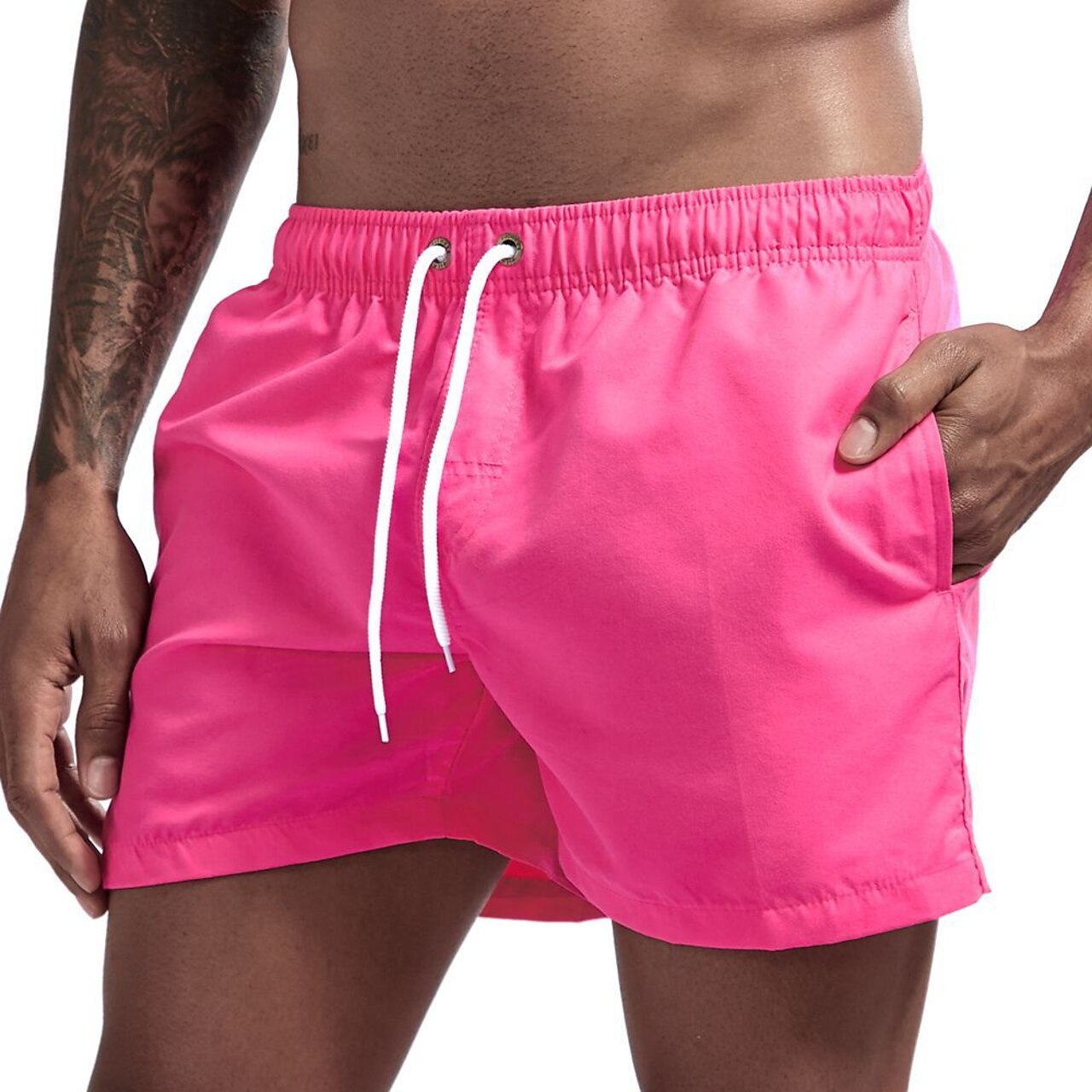 Swim Shorts - Men's Elastic Waist Quick Dry Beach Swim Trunks