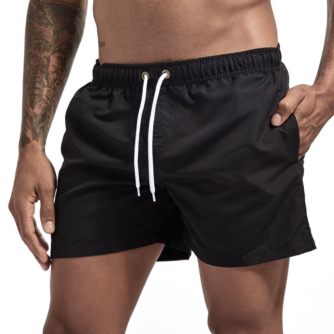 Swim Shorts - Men's Elastic Waist Quick Dry Beach Swim Trunks