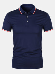 Collared T-Shirt - Slim Fit - Short Sleeve - Polo Shirt - Men's Clothing
