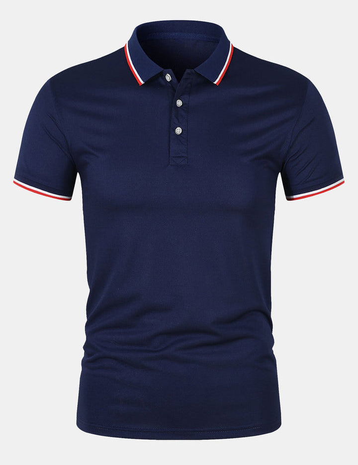 Collared T-Shirt - Slim Fit - Short Sleeve - Polo Shirt - Men's Clothing