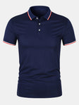 Collared T-Shirt - Slim Fit - Short Sleeve - Polo Shirt - Men's Clothing