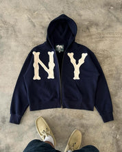 Zip-Up Hoodie | Comfy | Cotton | NY Hoodie | Men's Hoodie
