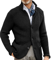 Knitted Cardigan - Men's Thick Warm Button-Up Cardigan Jacket