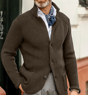 Knitted Cardigan - Men's Thick Warm Button-Up Cardigan Jacket